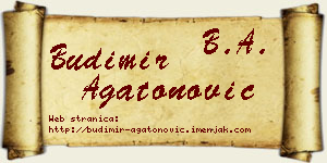 Budimir Agatonović vizit kartica